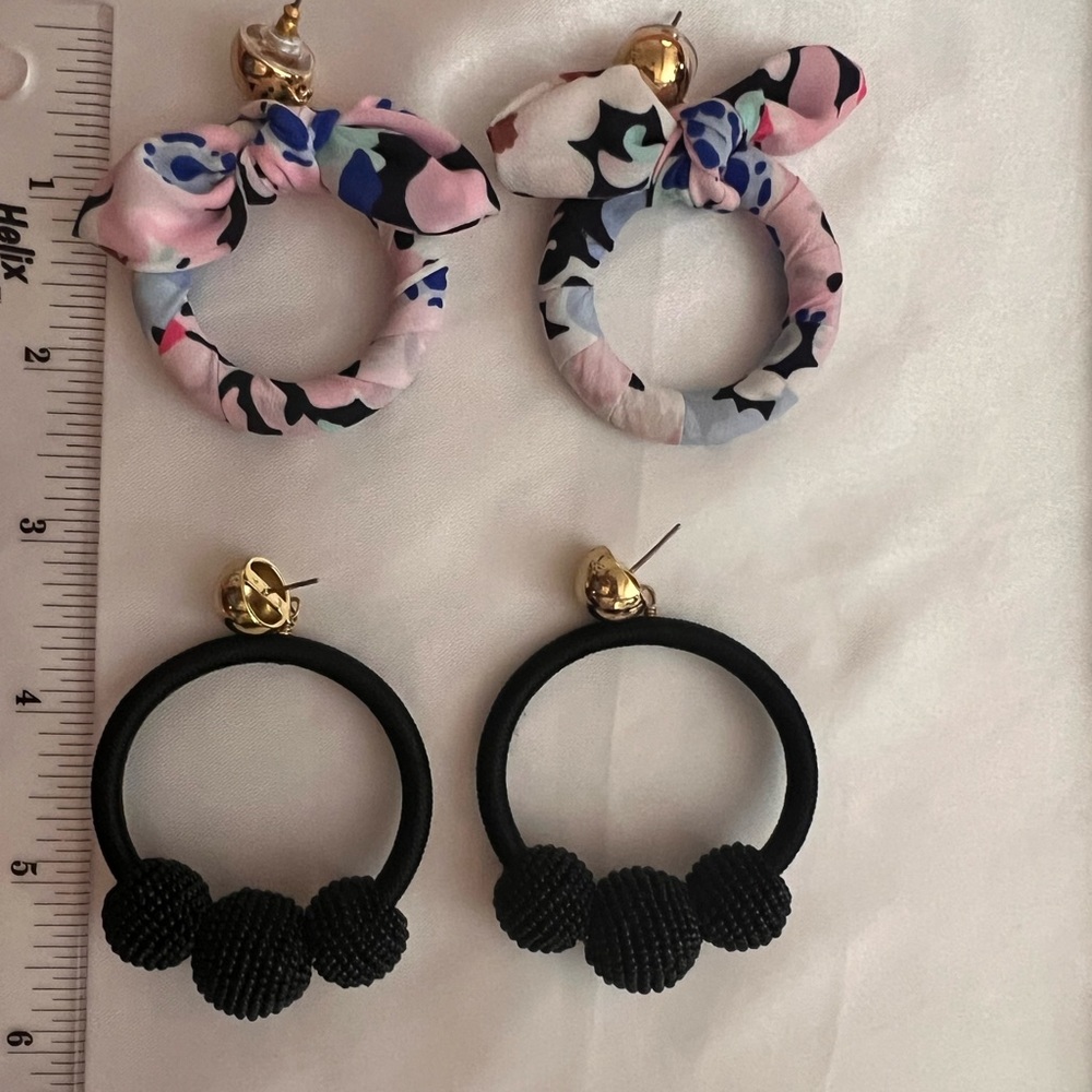 2 pairs of Kate Spade Drop earrings festive
